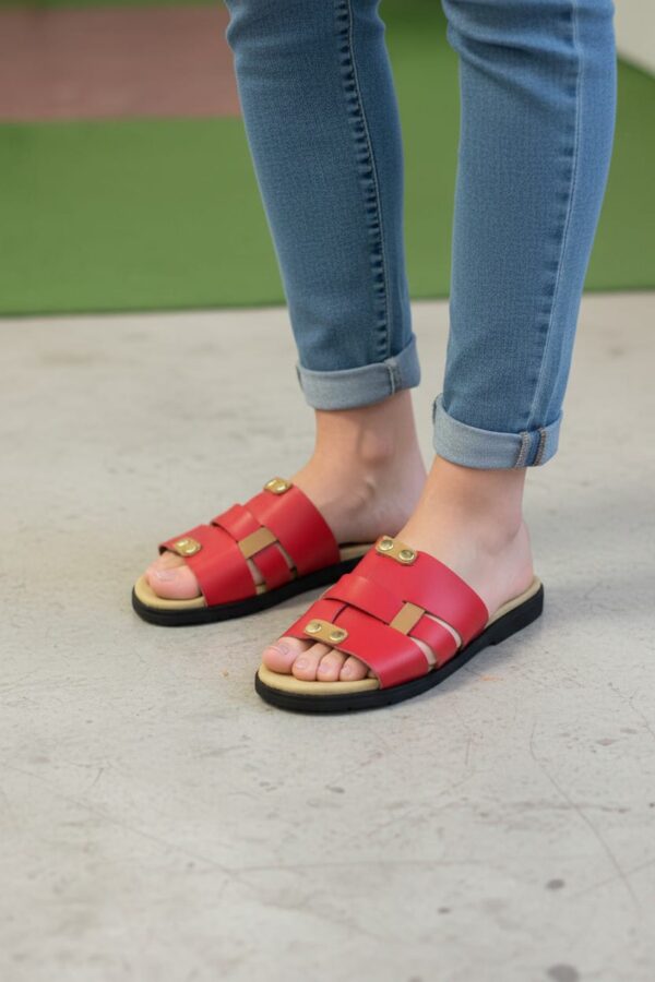 2 tone Red Sandals