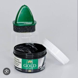 Gold care black shoes