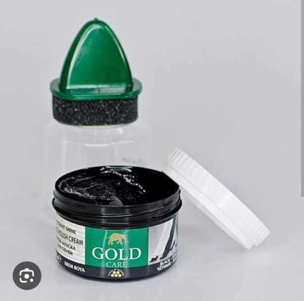 Gold care black shoes